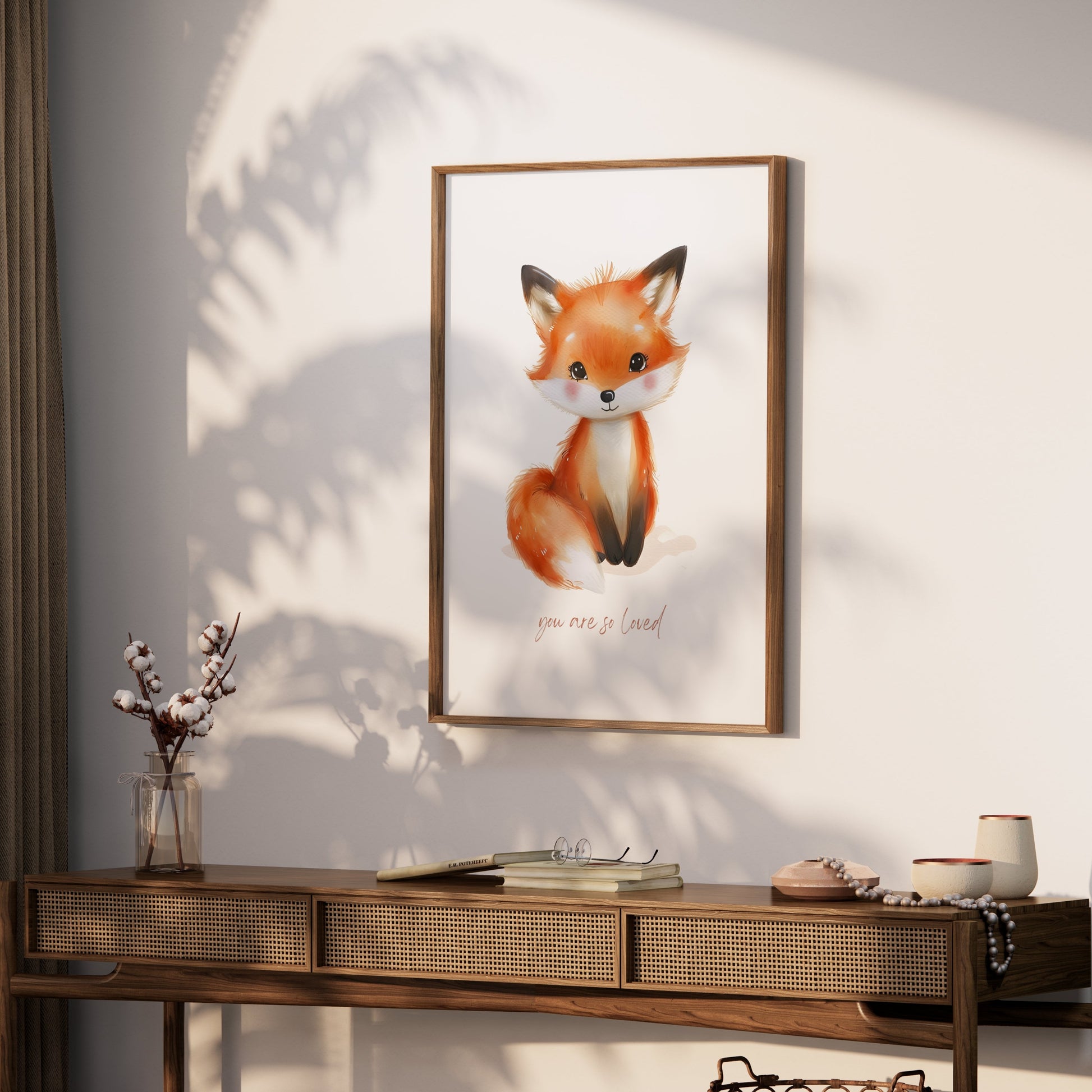 Premium Poster of Cute Baby Fox You Are So Loved Illustration Posters