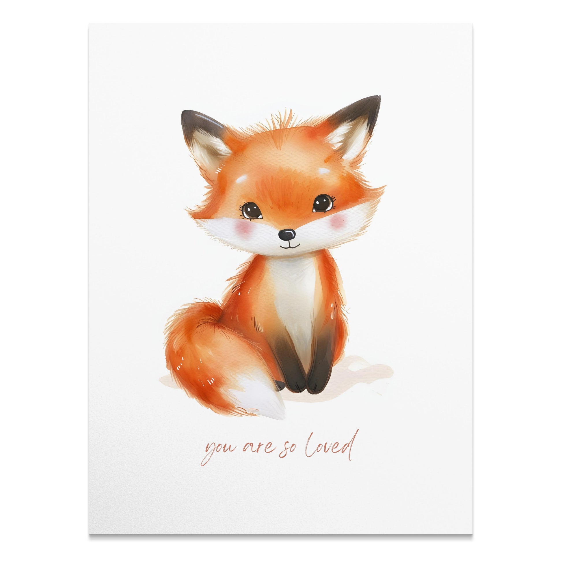 Premium Poster of Cute Baby Fox You Are So Loved Illustration Posters