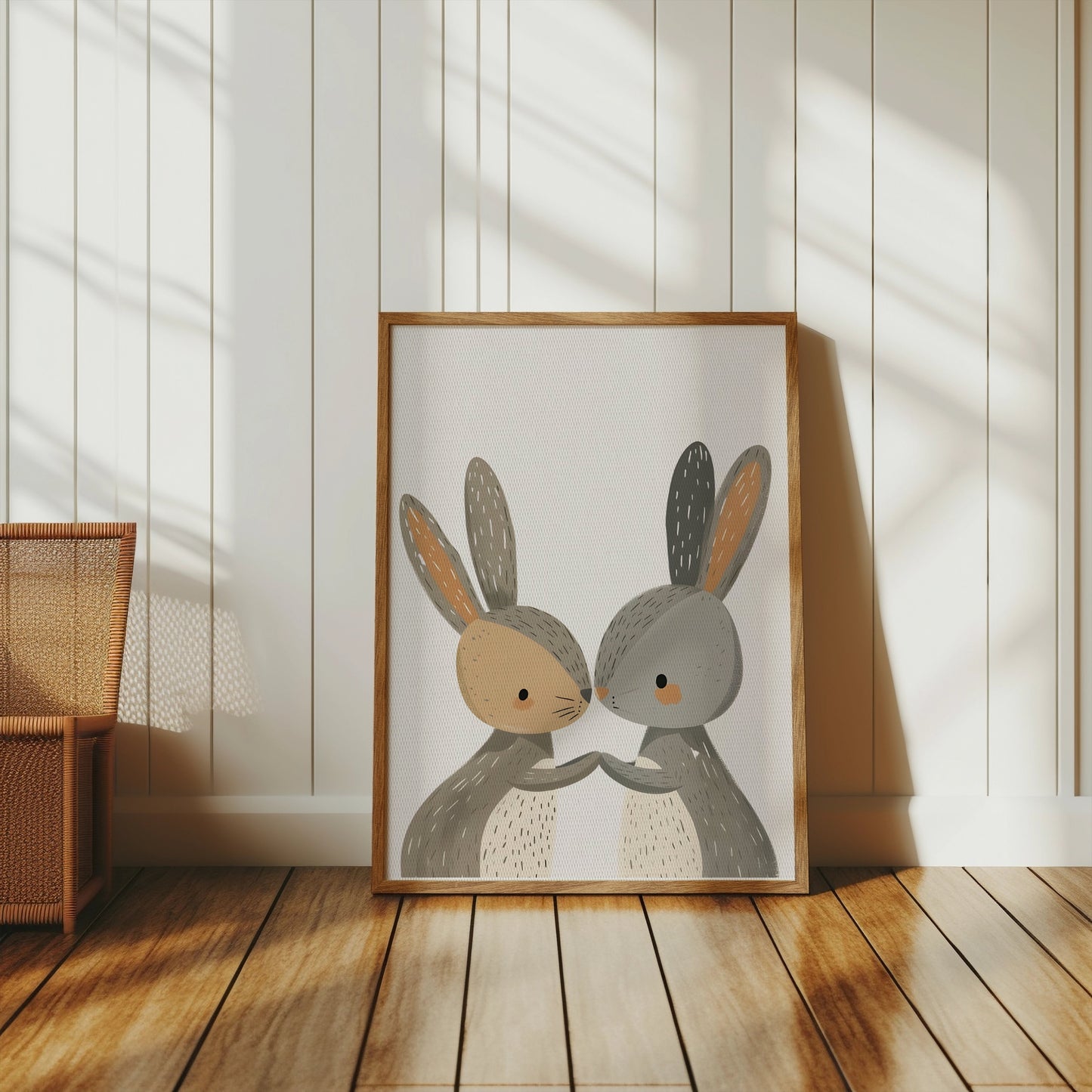 Premium Poster of Cute Bunny Art for Kids Room Decor Posters
