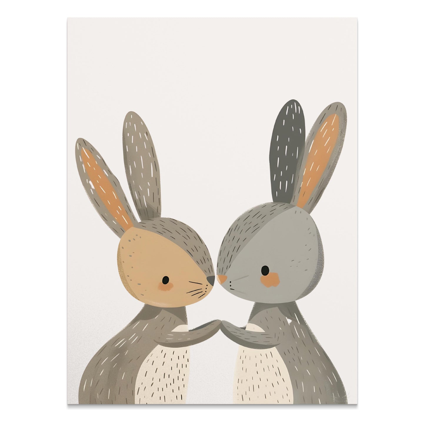 Premium Poster of Cute Bunny Art for Kids Room Decor Posters