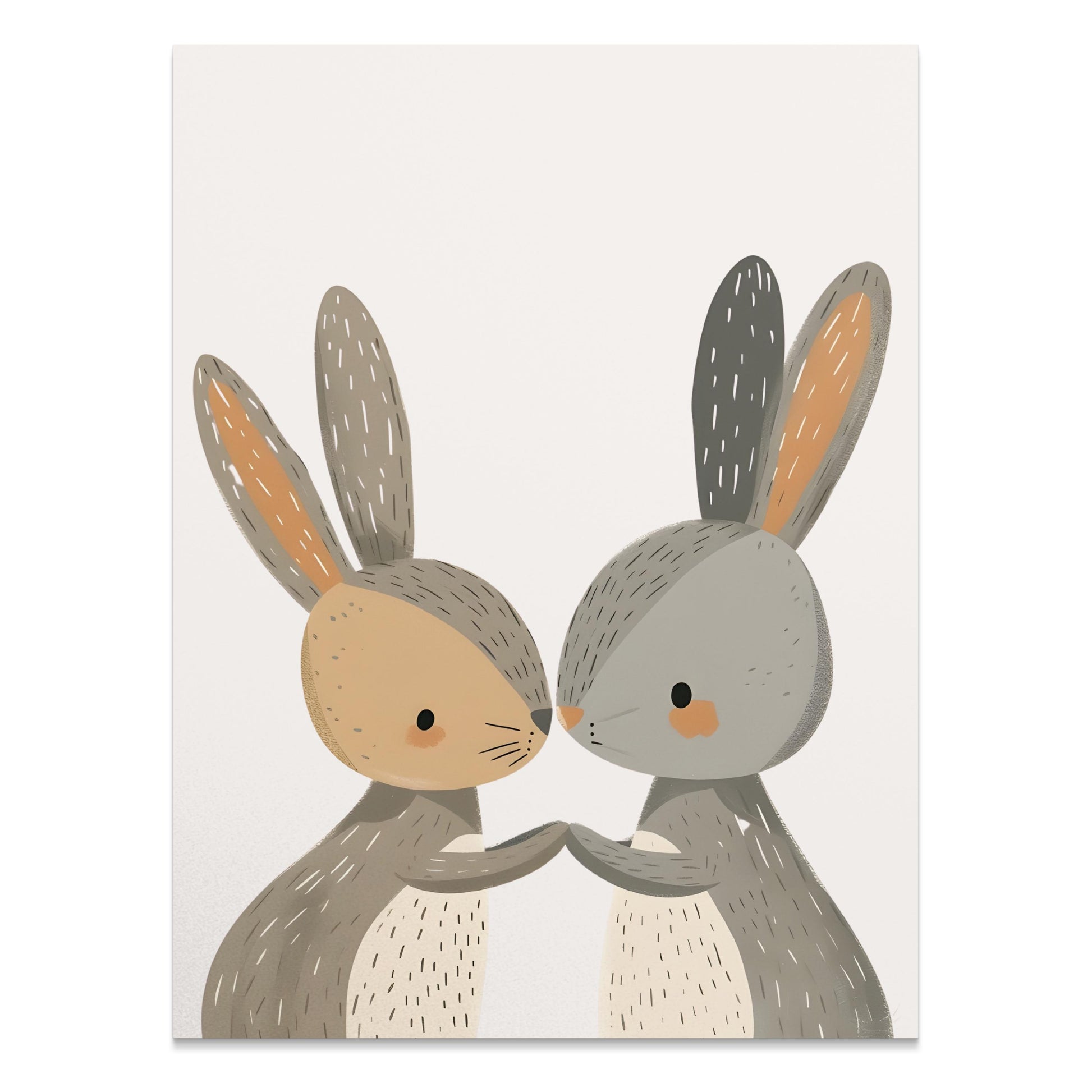 Premium Poster of Cute Bunny Art for Kids Room Decor Posters