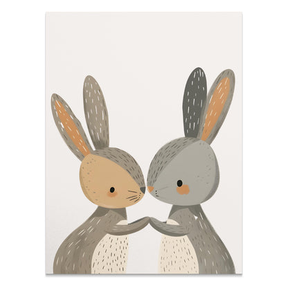 Premium Poster of Cute Bunny Art for Kids Room Decor Posters