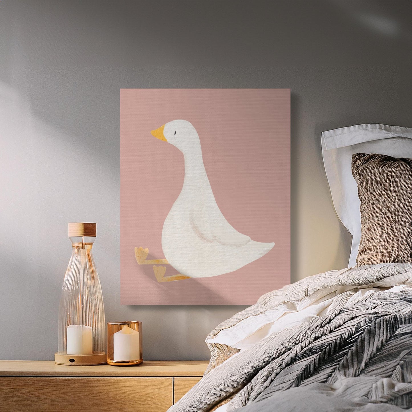 Premium Poster of Cute Duck Nursery Wall Art Canvas Wraps