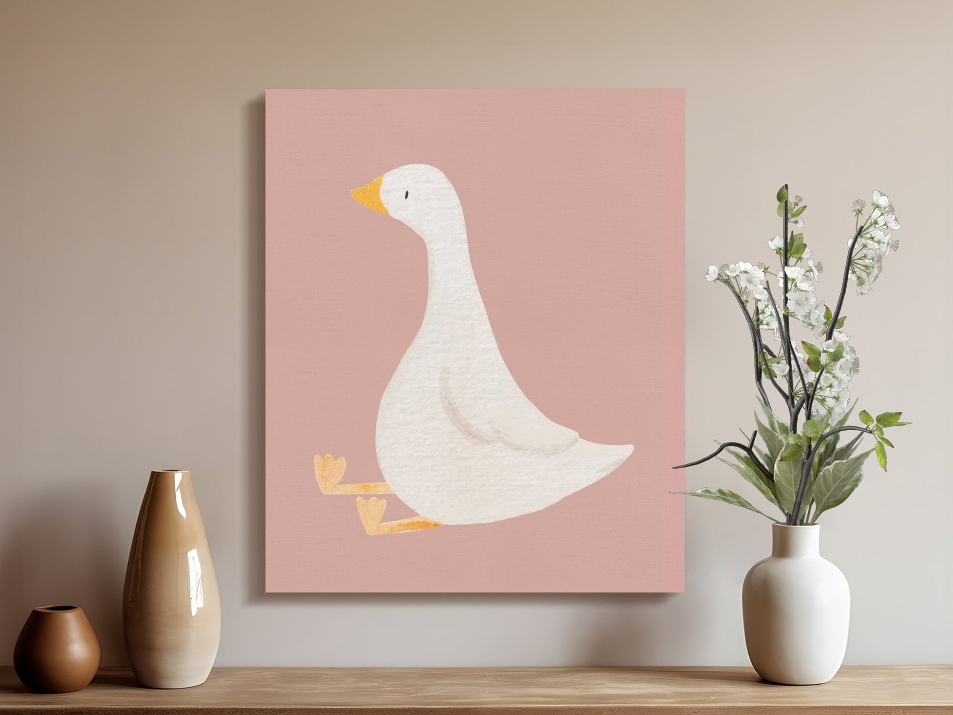 Premium Poster of Cute Duck Nursery Wall Art Canvas Wraps