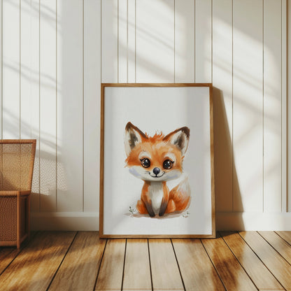 Premium Poster of Cute Fox Illustration Art for Children's Room Posters