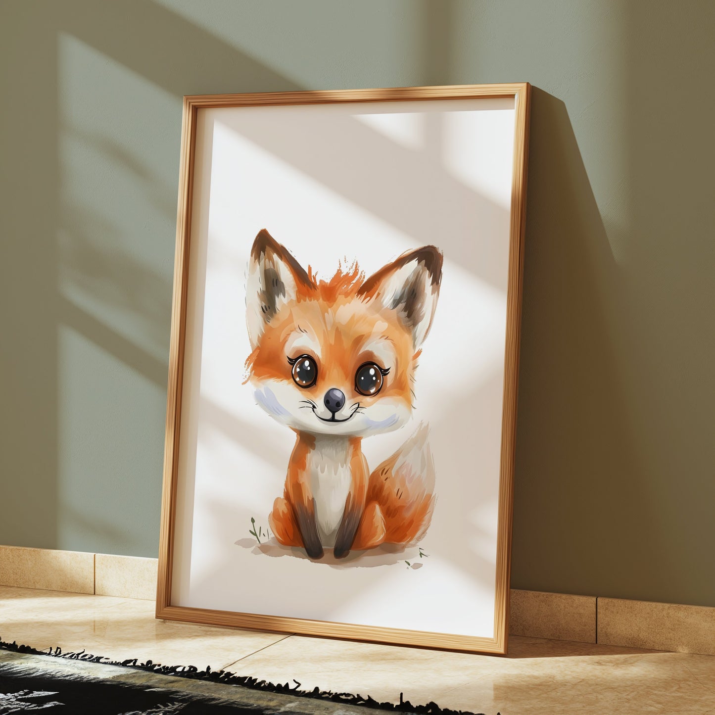 Premium Poster of Cute Fox Illustration Art for Children's Room Posters