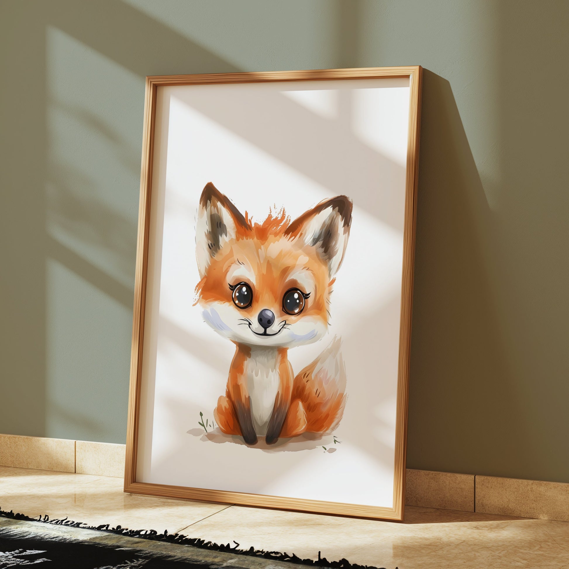 Premium Poster of Cute Fox Illustration Art for Children's Room Posters