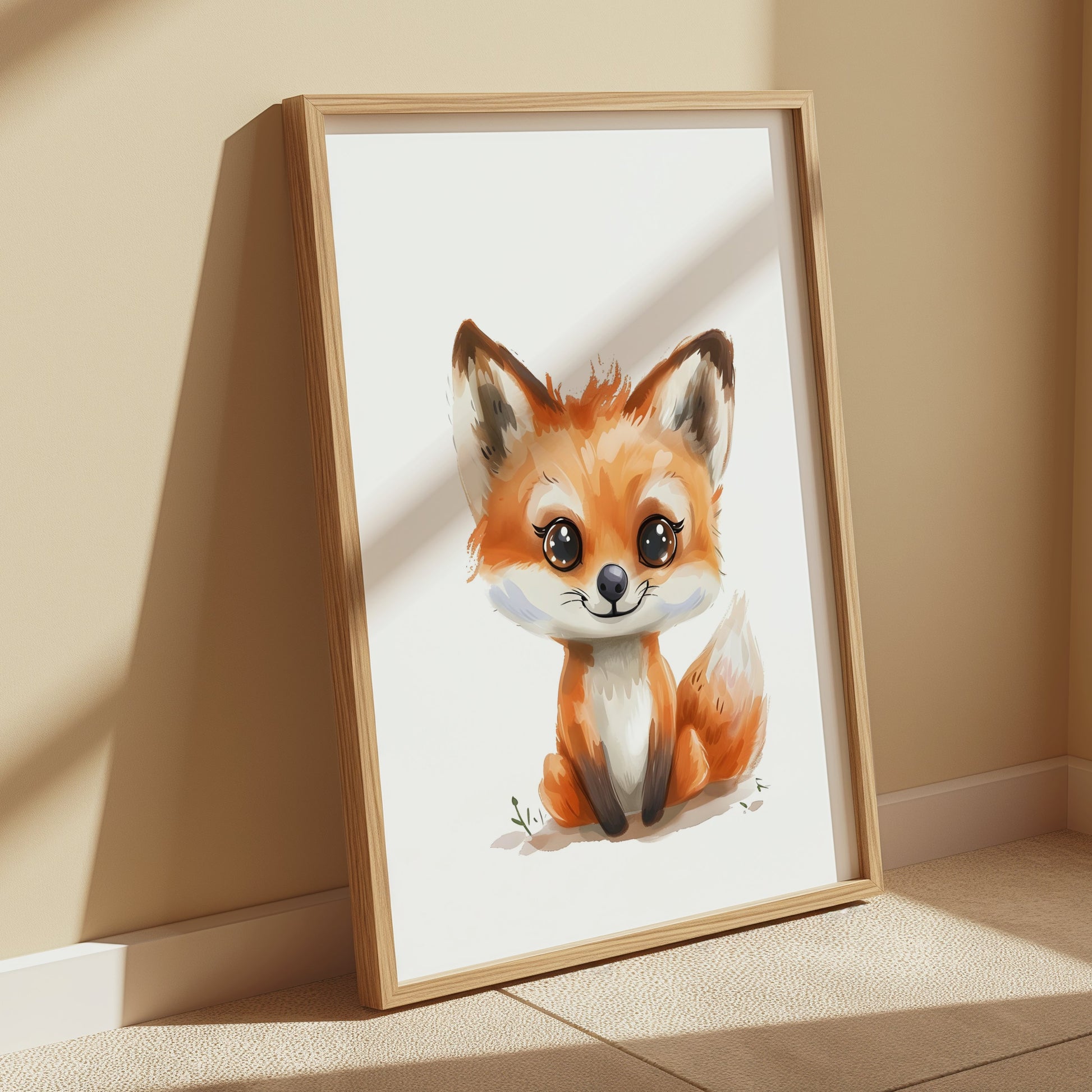 Premium Poster of Cute Fox Illustration Art for Children's Room Posters
