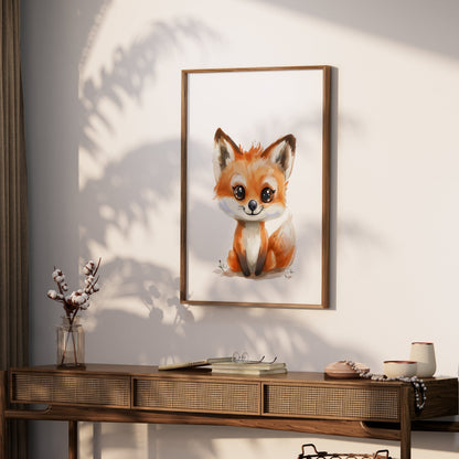 Premium Poster of Cute Fox Illustration Art for Children's Room Posters