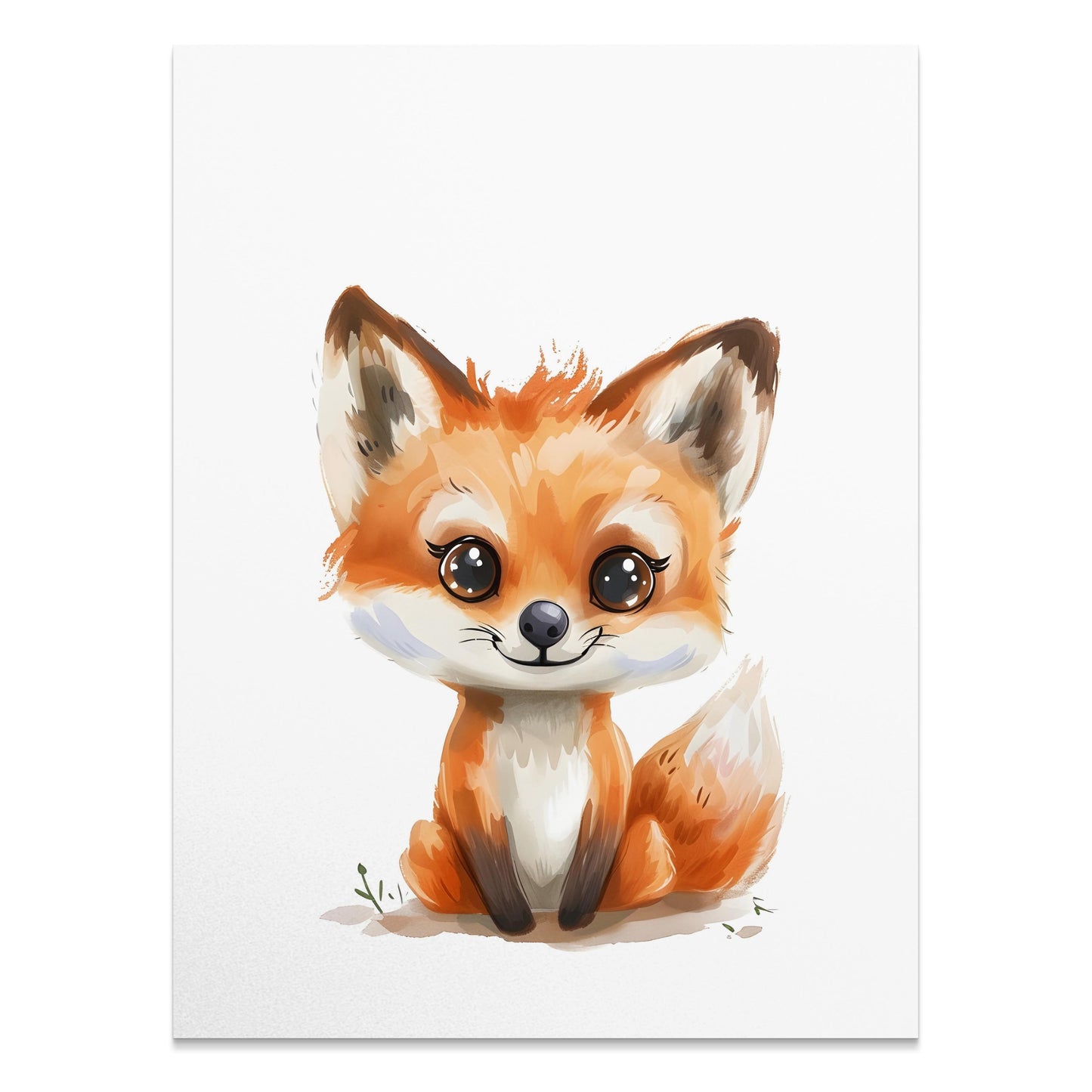 Premium Poster of Cute Fox Illustration Art for Children's Room Posters