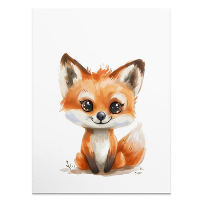 Premium Poster of Cute Fox Illustration Art for Children's Room Posters