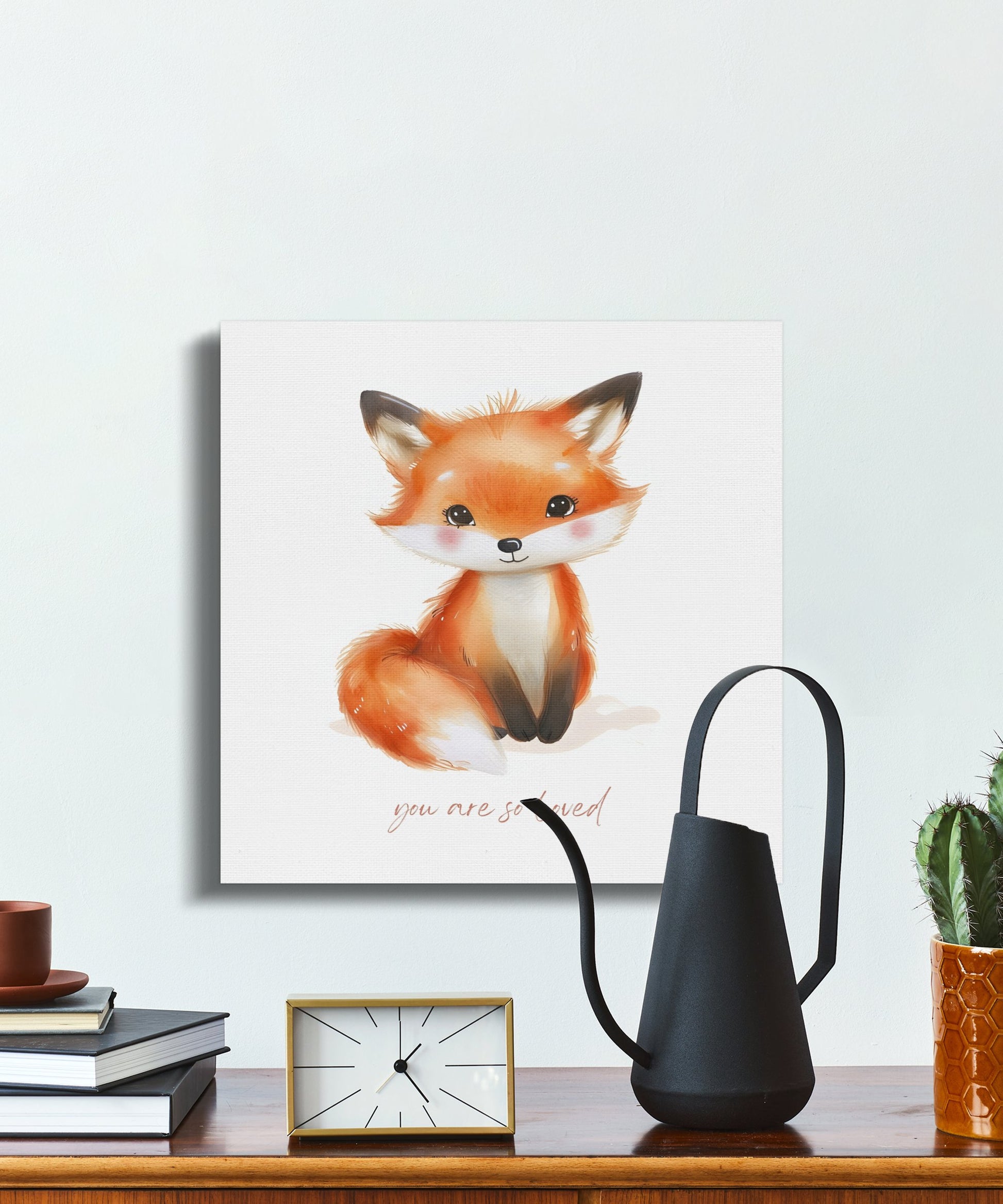 Premium Poster of Cute Fox Illustration You Are So Loved Canvas Wraps