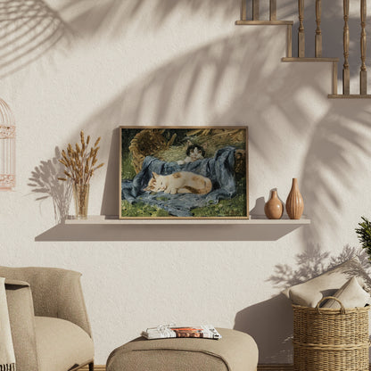 Premium Poster of Cute Kittens Relaxing in a Basket Posters