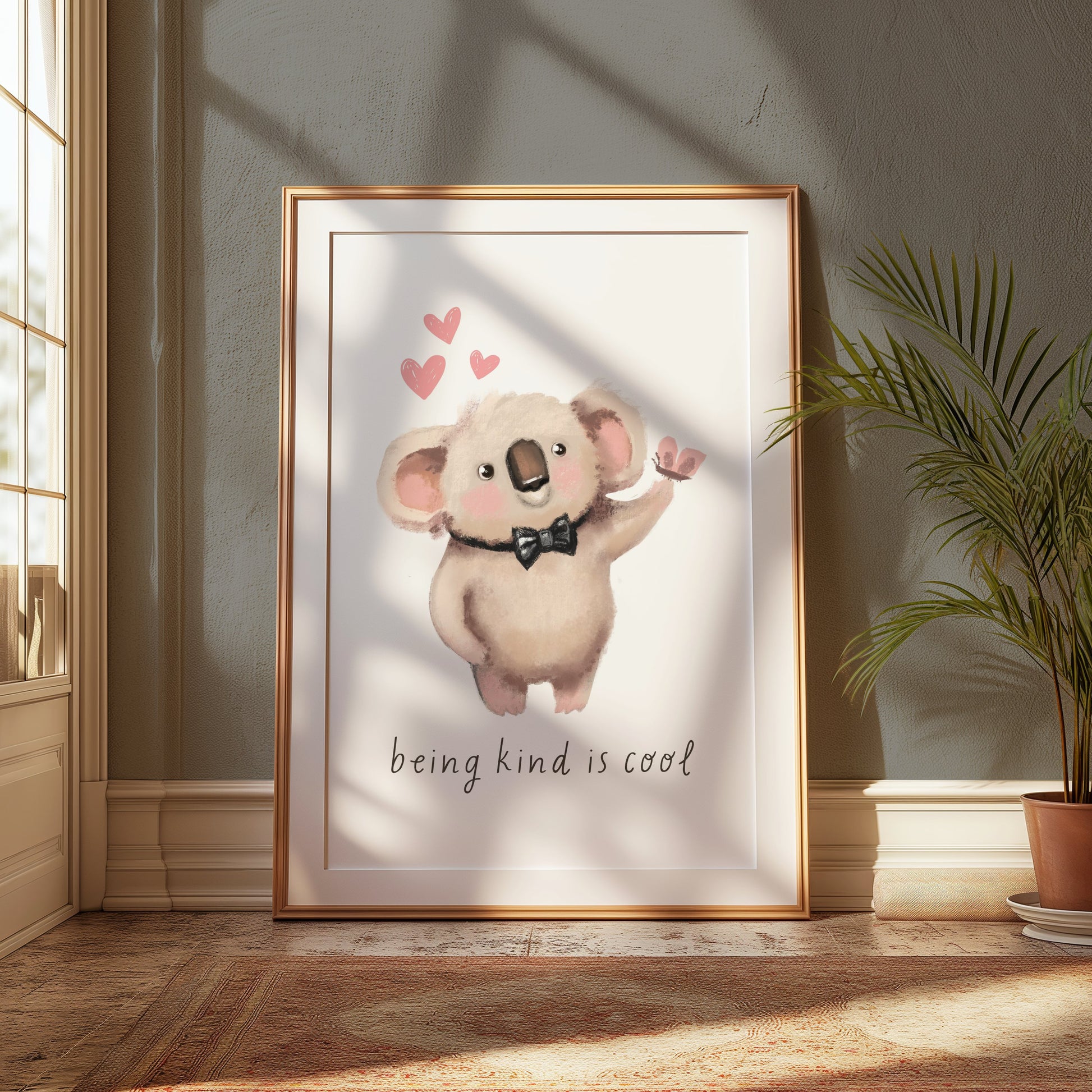 Premium Poster of Cute Koala Character with a Bowtie Wall Art Posters