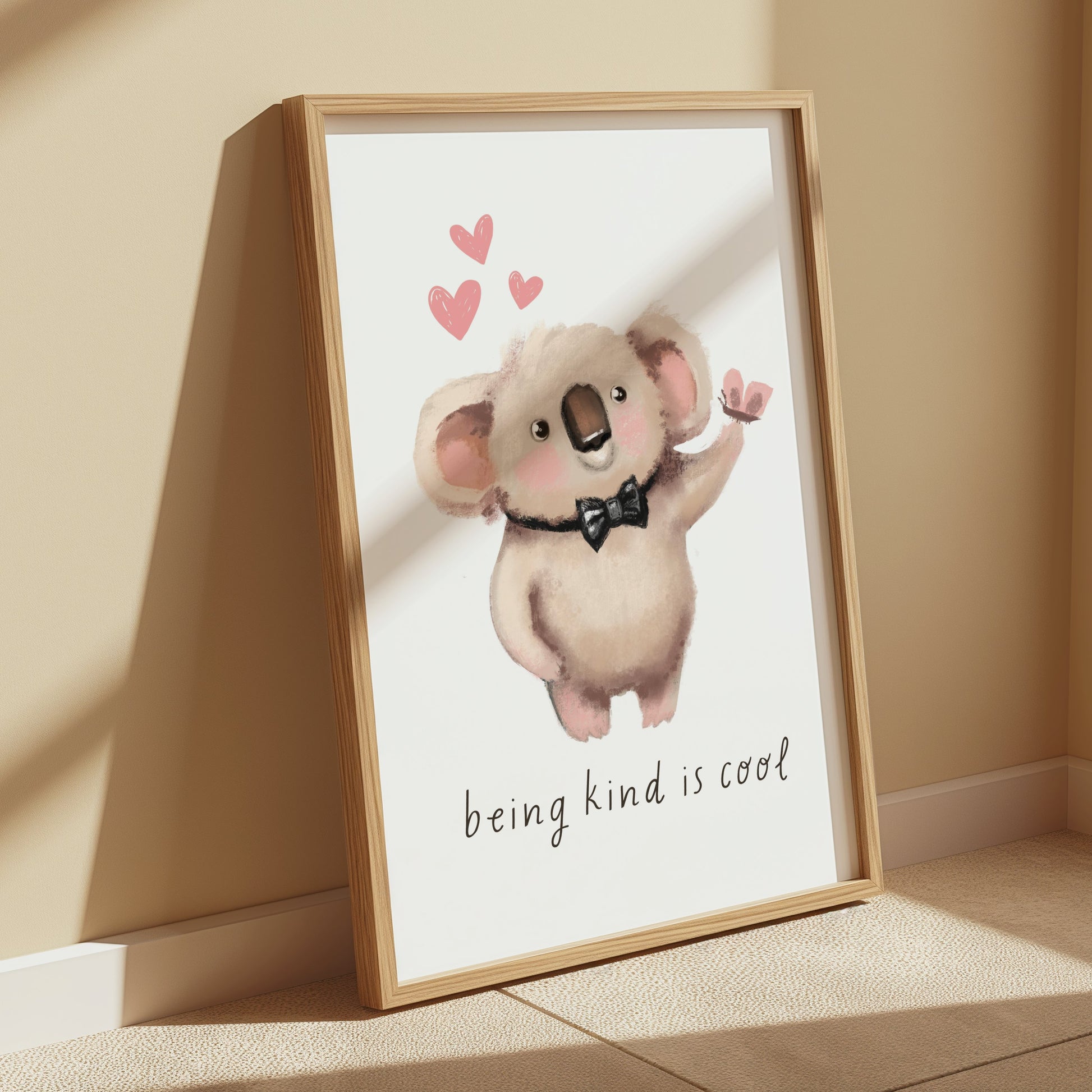 Premium Poster of Cute Koala Character with a Bowtie Wall Art Posters