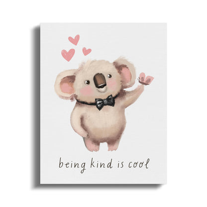 Premium Poster of Cute Koala with Bowtie Quote Nursery Canvas Wraps