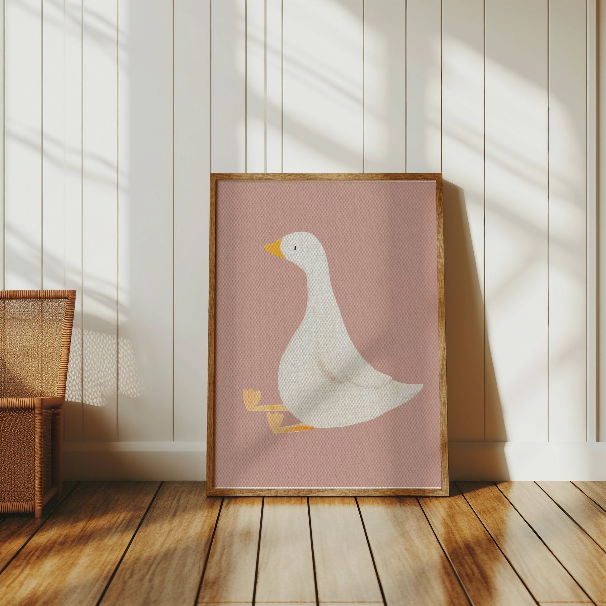 Premium Poster of Cute Sitting Duck Illustration for Kids Room Posters