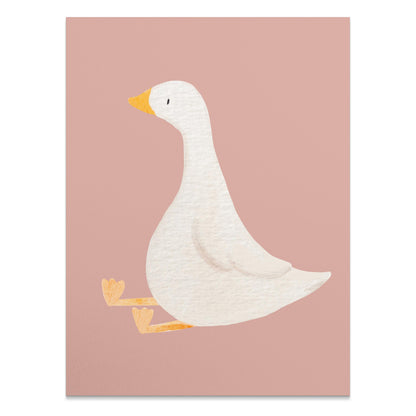 Premium Poster of Cute Sitting Duck Illustration for Kids Room Posters