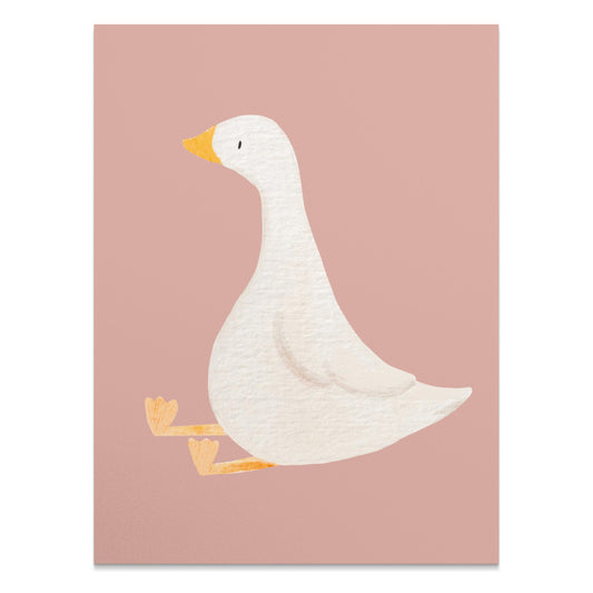 Premium Poster of Cute Sitting Duck Illustration for Kids Room Posters