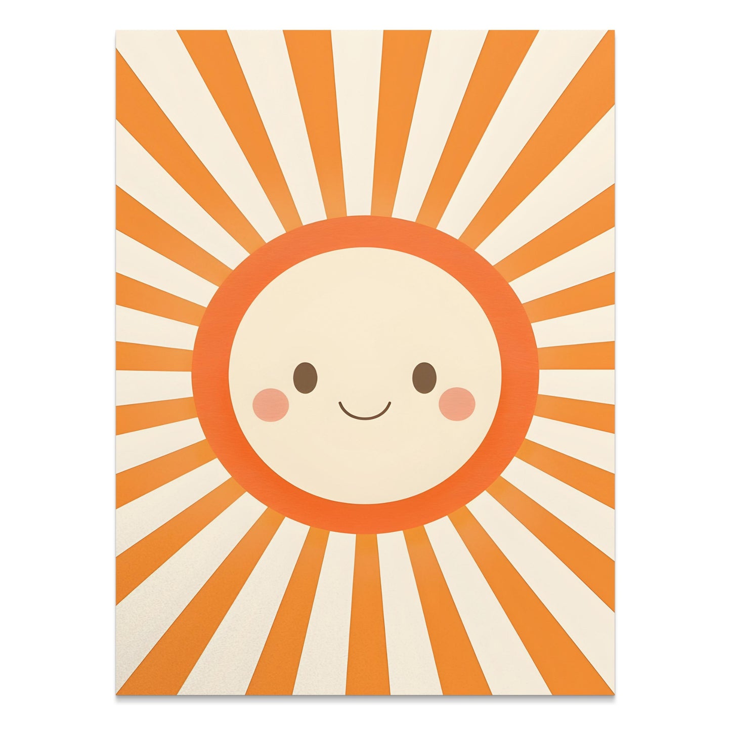 Premium Poster of Cute Smiling Sunburst Art Decor for Kids Posters