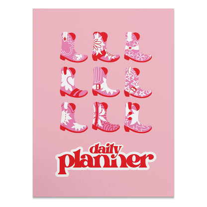 Premium Poster of Daily Planner with Pink Cowboy Boots Posters