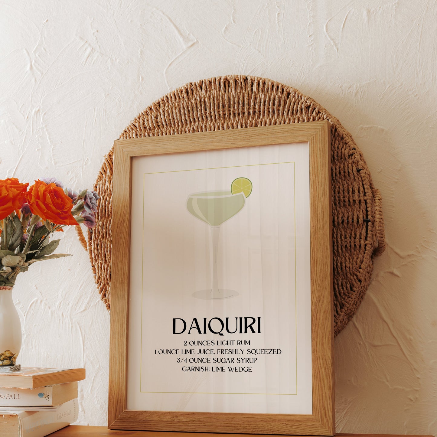 Premium Poster of Daiquiri Recipe with Elegant Simple Design Posters