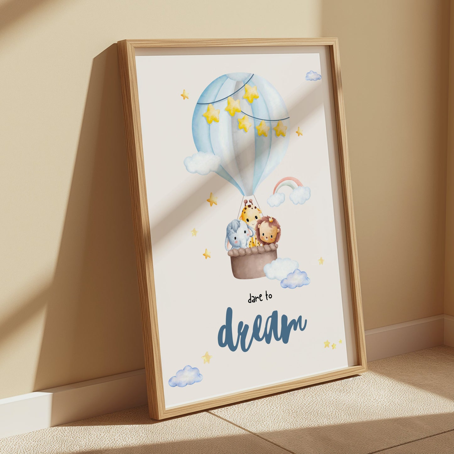 Premium Poster of Dare to Dream Hot Air Balloon Animal Posters