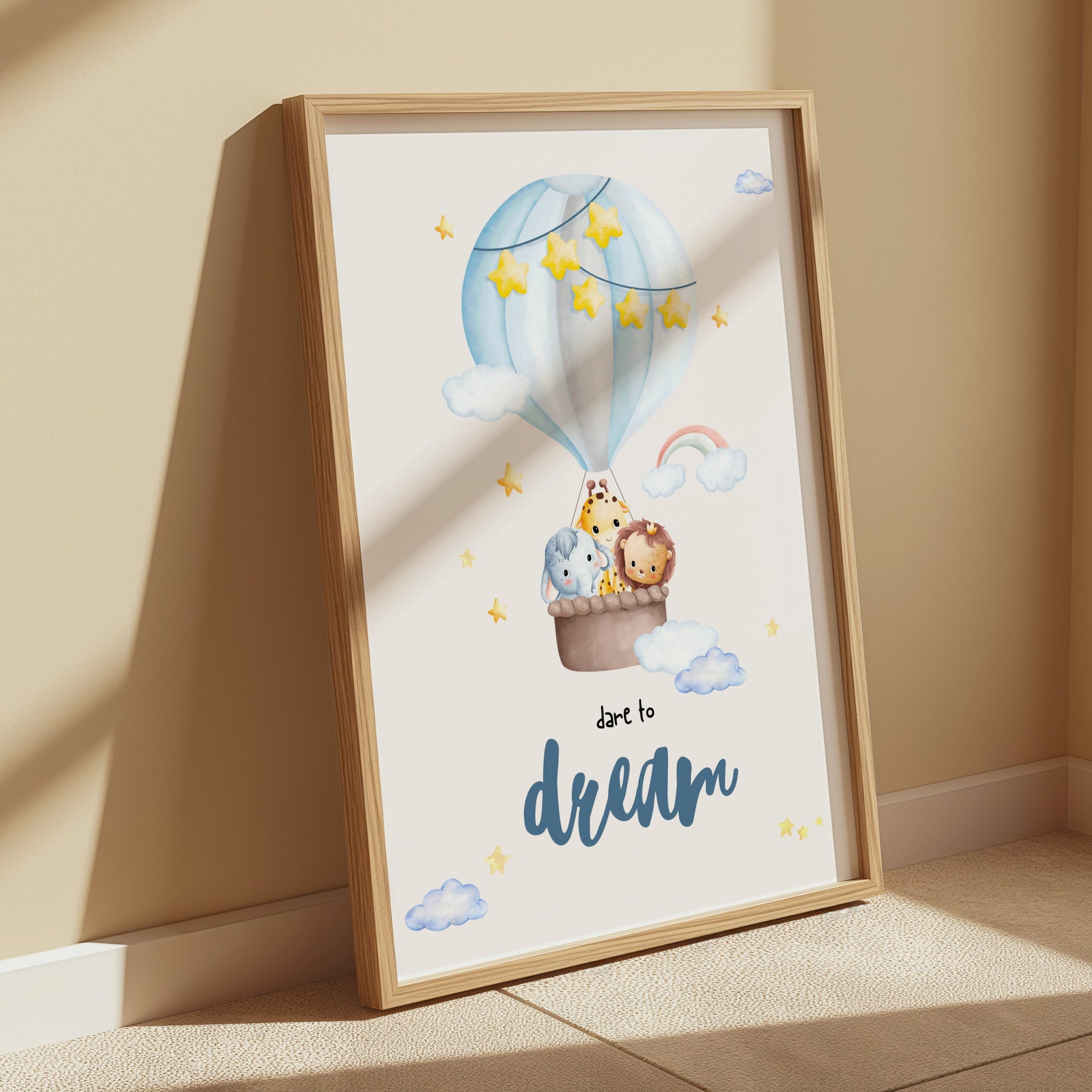 Premium Poster of Dare to Dream Hot Air Balloon Animal Posters
