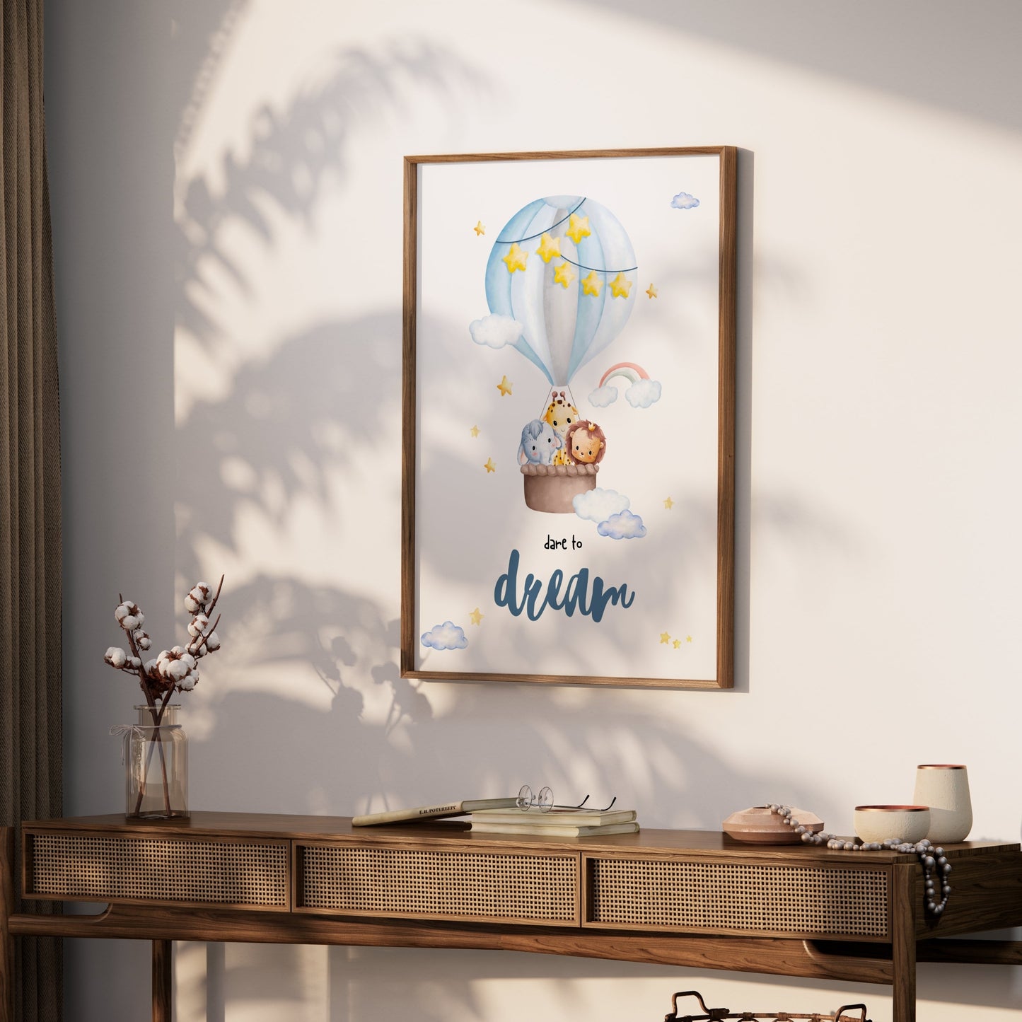 Premium Poster of Dare to Dream Hot Air Balloons Animal Nursery Posters