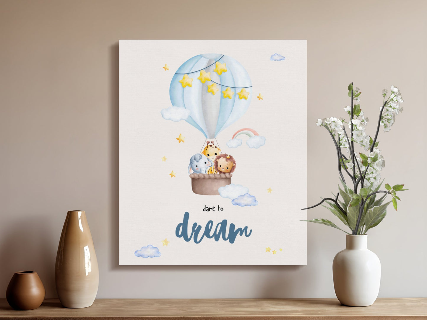 Premium Poster of Dare to Dream Nursery Wall Art Canvas Wraps