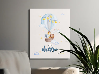 Premium Poster of Dare to Dream Nursery Wall Art Canvas Wraps