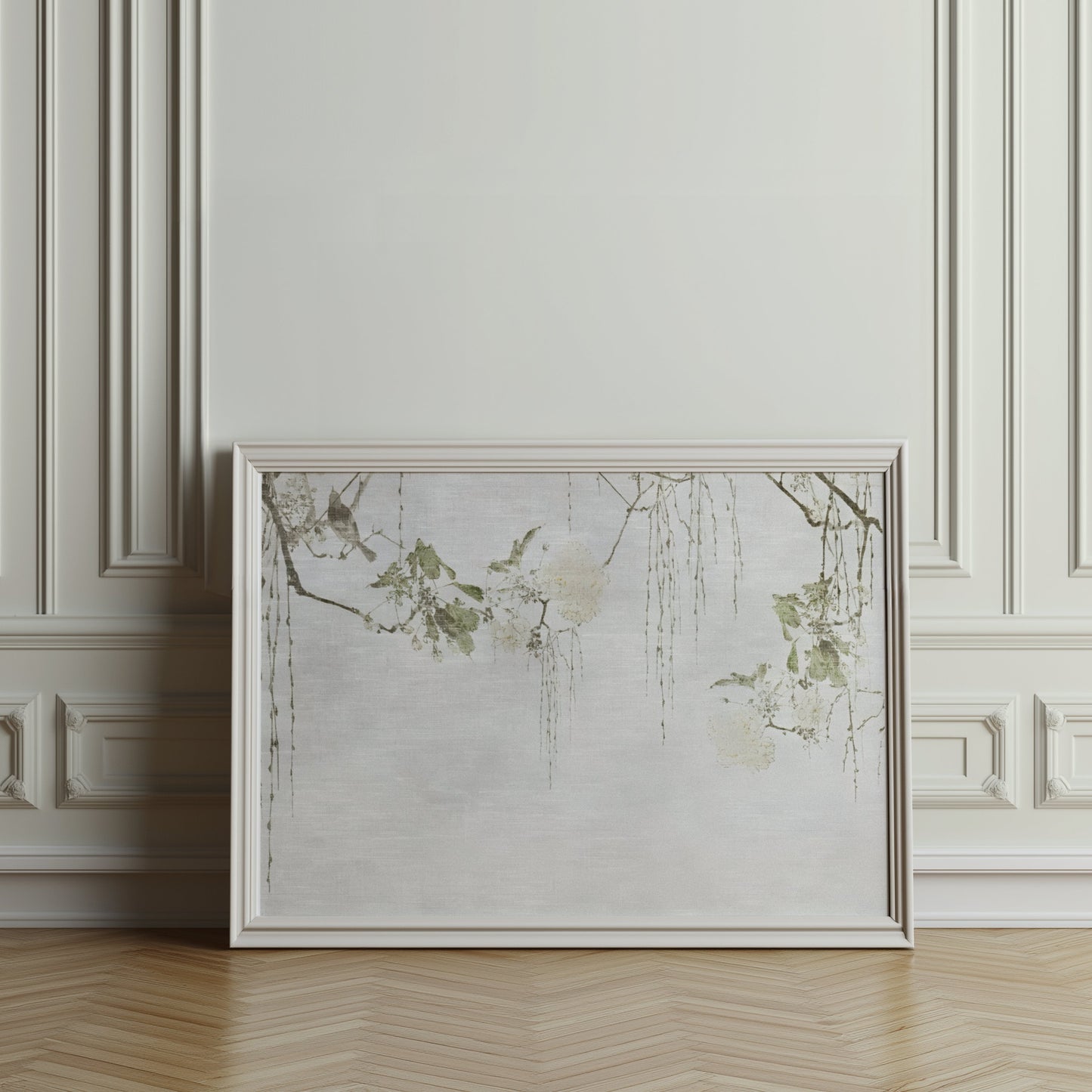 Premium Poster of Delicate Floral Branches with Calm Background Posters