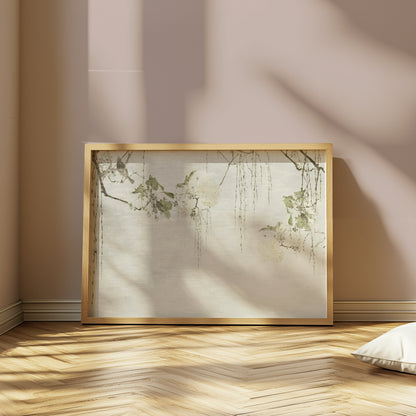 Premium Poster of Delicate Floral Branches with Calm Background Posters