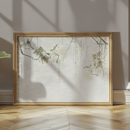 Premium Poster of Delicate Floral Branches with Calm Background Posters