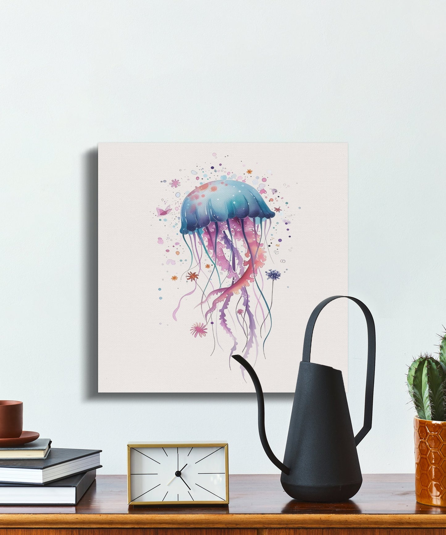 Premium Poster of Delightful Jellyfish Nursery Art Canvas Wraps