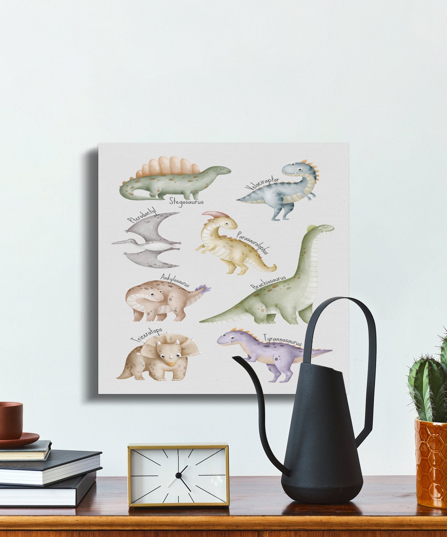 Premium Poster of Dinosaur Friends Collection Nursery Canvas Wraps