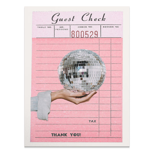 Premium Poster of Disco Ball Guest Check Receipt Vintage Art Posters
