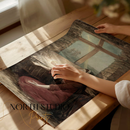 Premium Poster of Divine Light Cross Religious Inspirational Art Posters