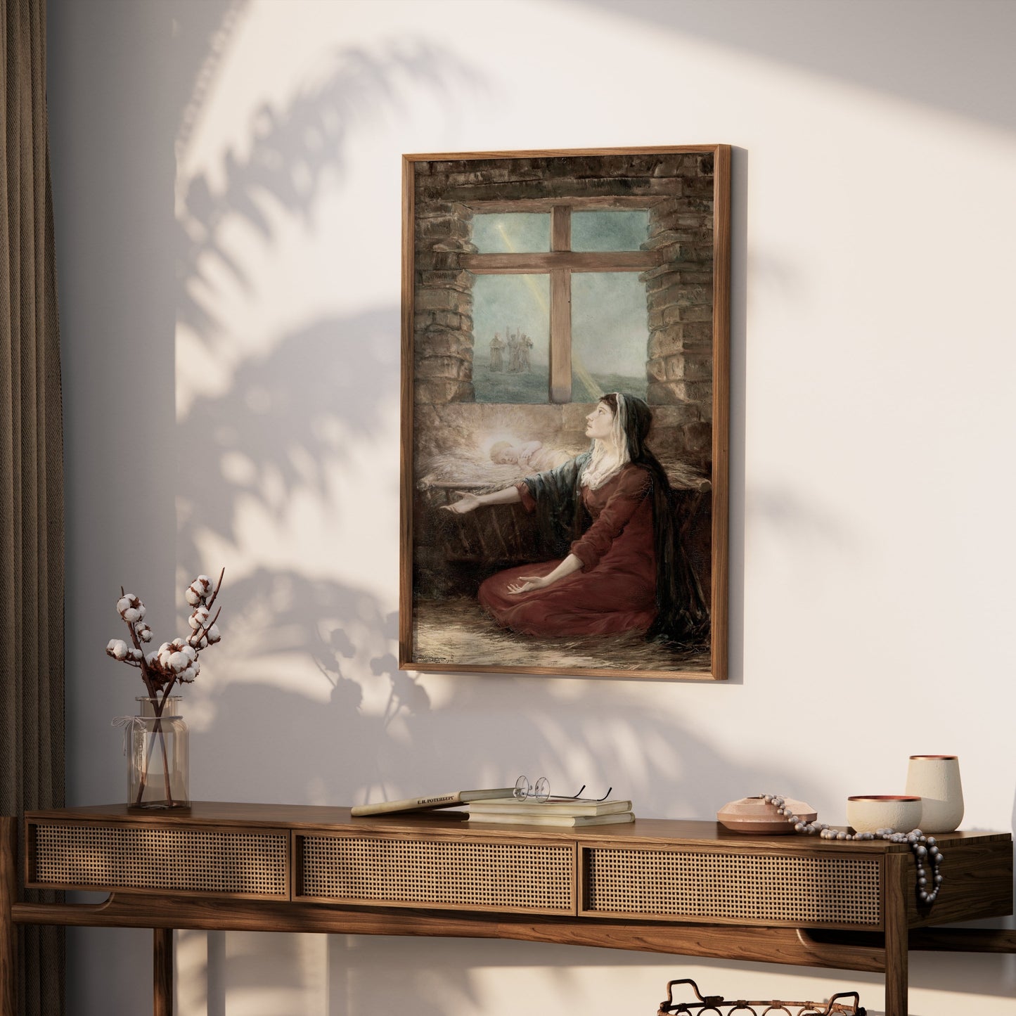 Premium Poster of Divine Light Cross Religious Inspirational Art Posters