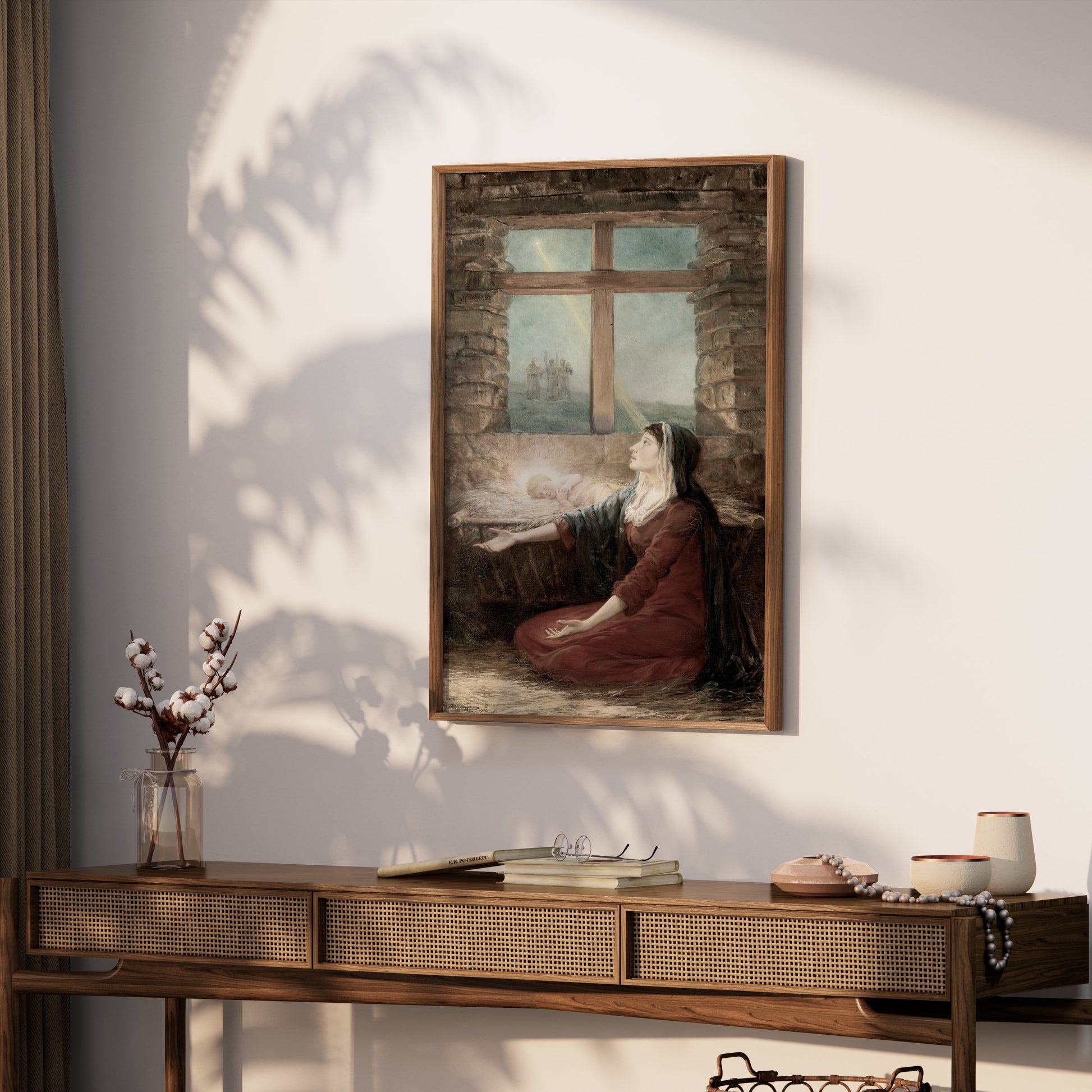 Premium Poster of Divine Light Cross Religious Inspirational Art Posters