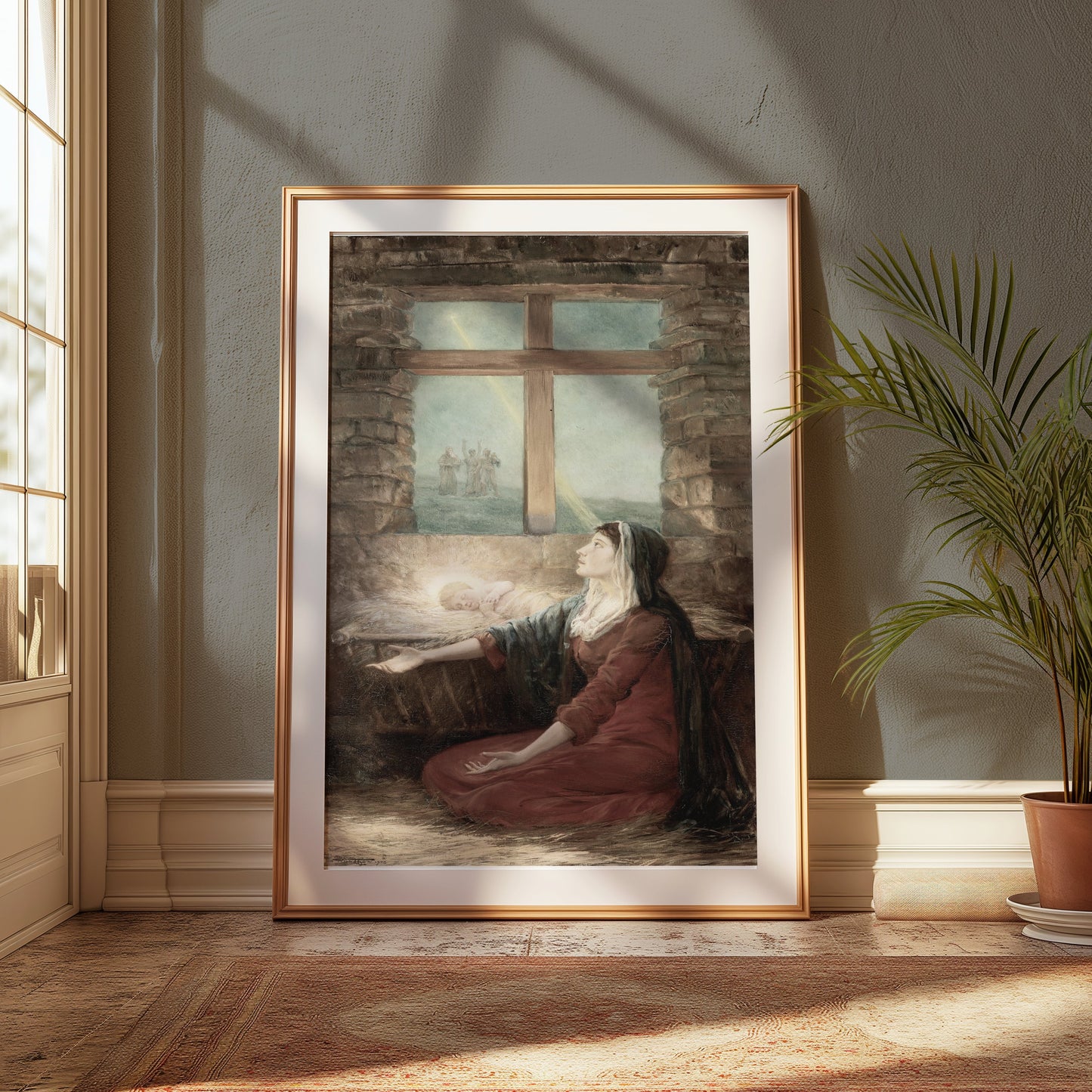 Premium Poster of Divine Light Cross Religious Inspirational Art Posters