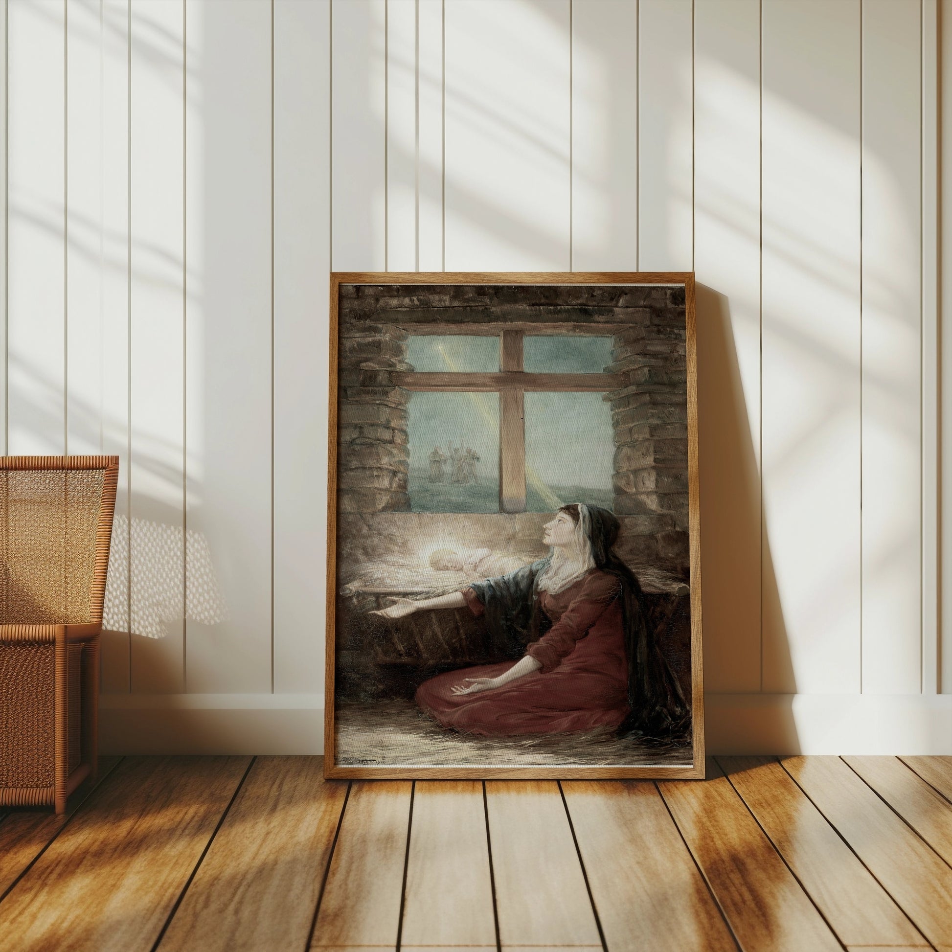 Premium Poster of Divine Light Cross Religious Inspirational Art Posters