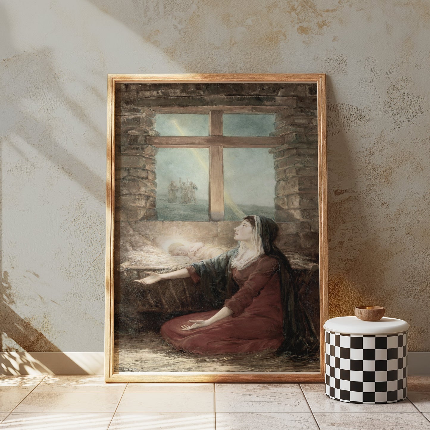 Premium Poster of Divine Light Cross Religious Inspirational Art Posters
