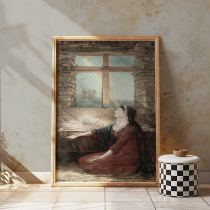 Premium Poster of Divine Light Cross Religious Inspirational Art Posters
