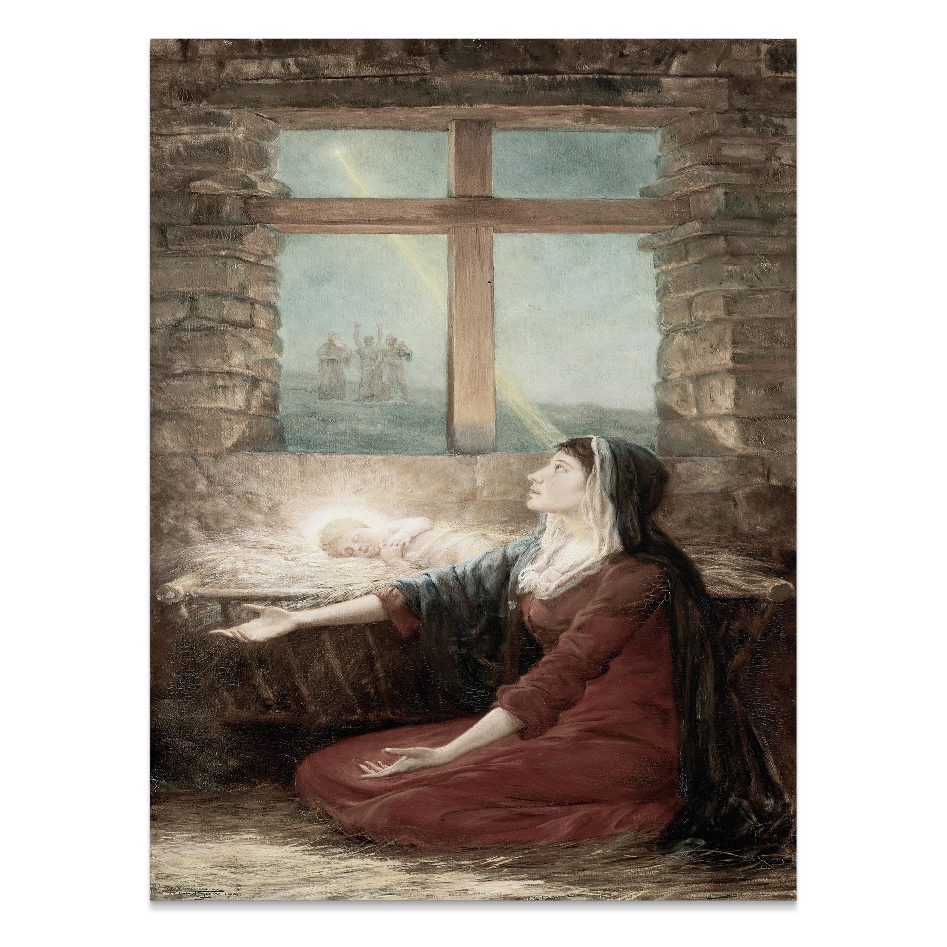 Premium Poster of Divine Light Cross Religious Inspirational Art Posters