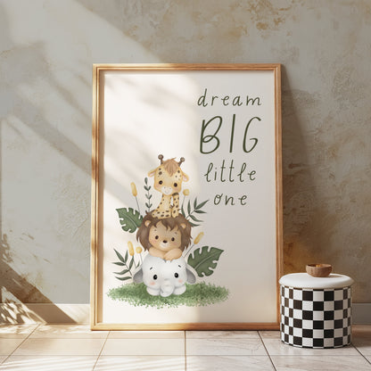 Premium Poster of Dream Big Little One Animal Nursery Posters