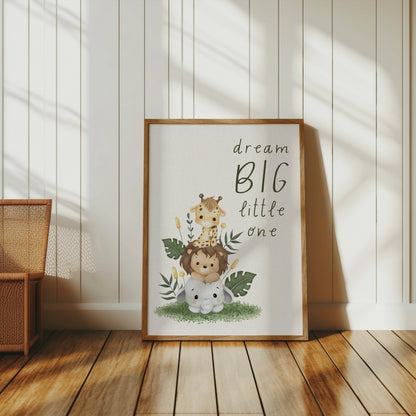 Premium Poster of Dream Big Little One Animal Nursery Posters