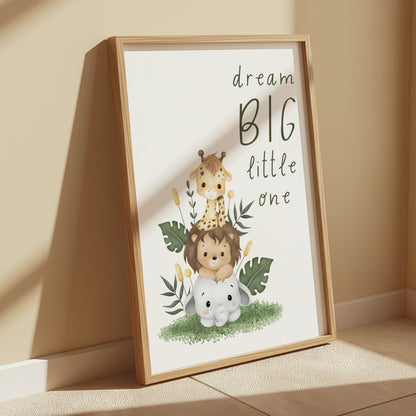 Premium Poster of Dream Big Little One Animal Nursery Posters