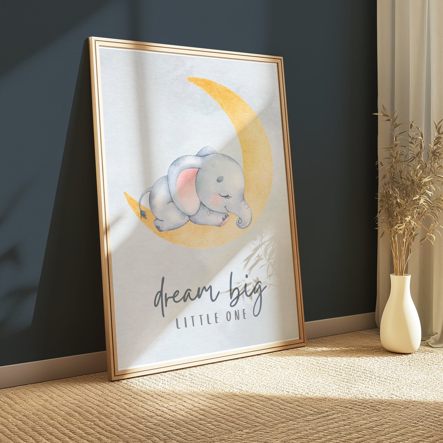 Premium Poster of Dream Big Little One Elephant Posters for Nursery Rooms