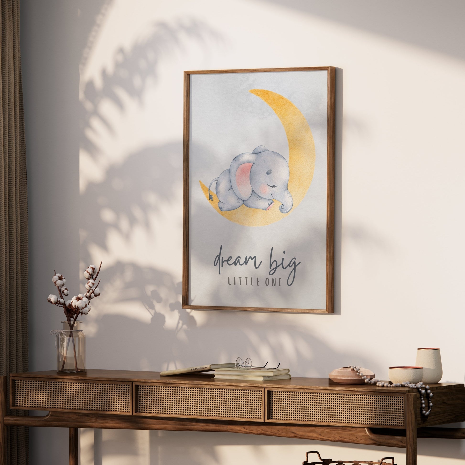 Premium Poster of Dream Big Little One Elephant Posters for Nursery Rooms